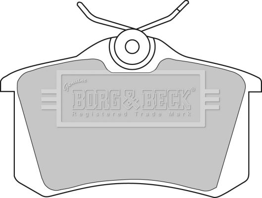 BORG & BECK stabdžių trinkelių rinkinys, diskinis stabdys BBP1542